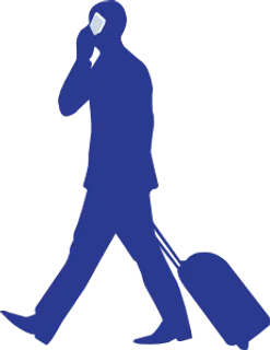 在电话中剪辑艺术商人