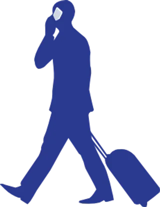 在电话中剪辑艺术商人