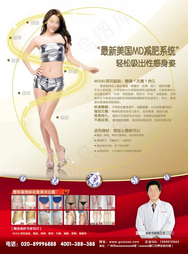 整形美容医院宣传海报(2516X3413(DPI:300))psd模版下载
