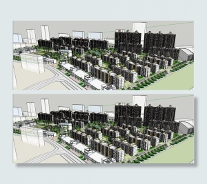 小区模型sketchup