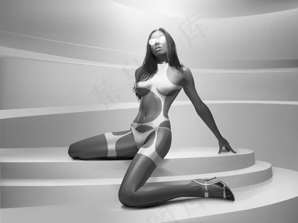 现实的女性矢量ai矢量模版下载