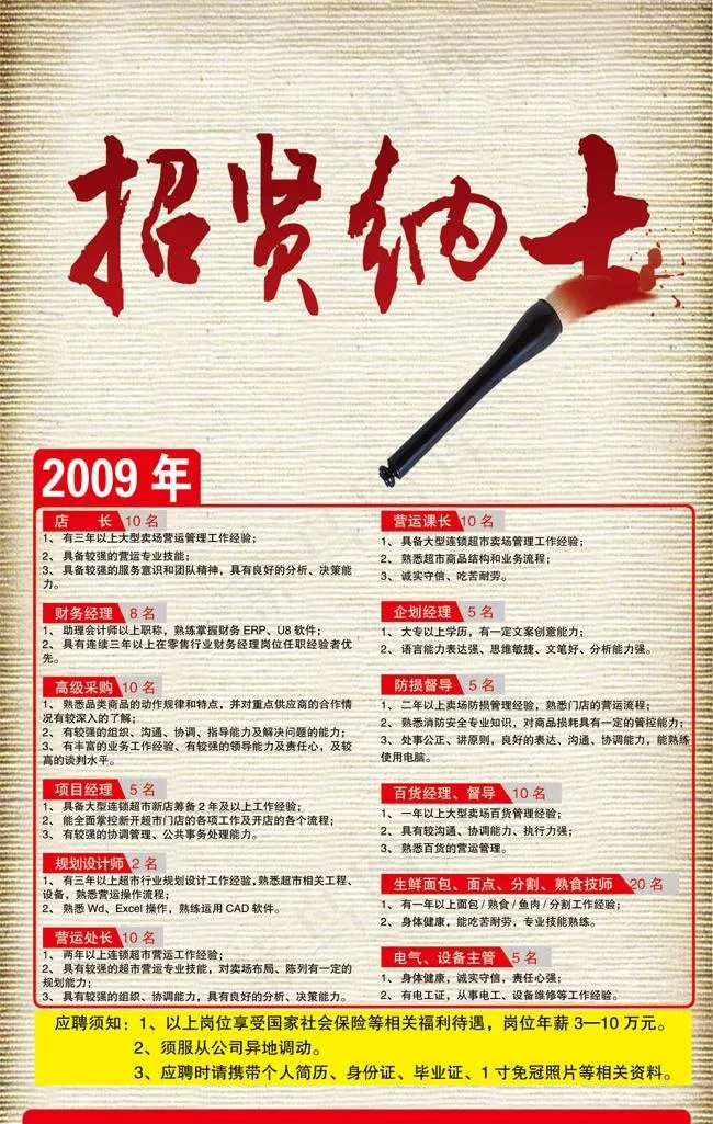 招聘海报PSD素材psd模版下载