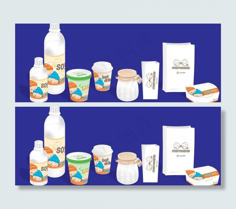 饮食包装设计矢量素材图片