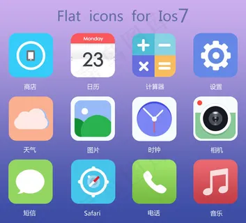 IOS7系统图标PSD分层素材 IOS7系统图标PSD分层素材