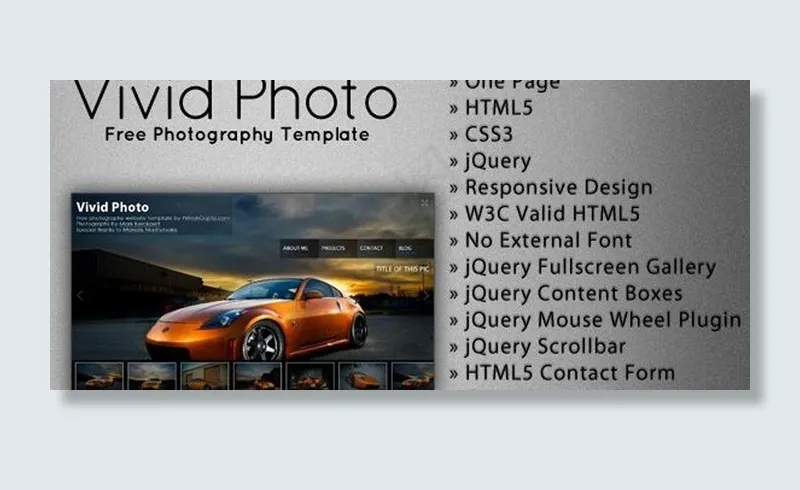 酷车摄影网站模板图片