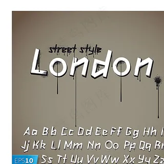 创意字母字体矢量素材