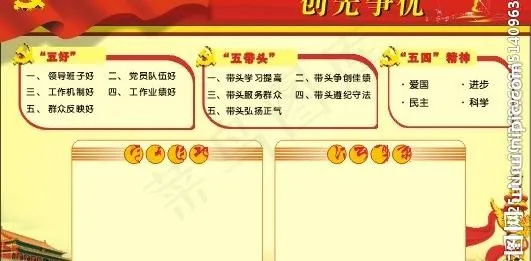 创先争优图片cdr矢量模版下载