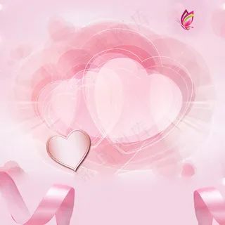 淘宝天猫情人节直通车背景粉色主图模...