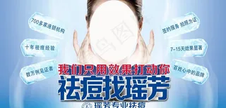 蓝色美容祛痘包柱广告图片