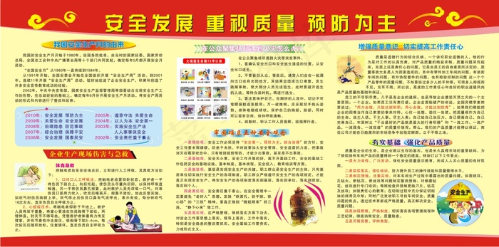 安全发展重视质量宣传栏矢量素材cd...cdr矢量模版下载