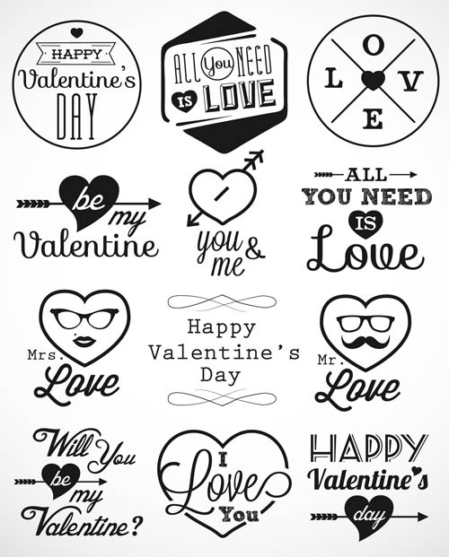 飞翔的红心设计矢量素材