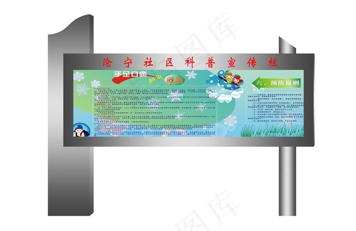 宣传栏尺寸图施工图图片cdr矢量模版下载