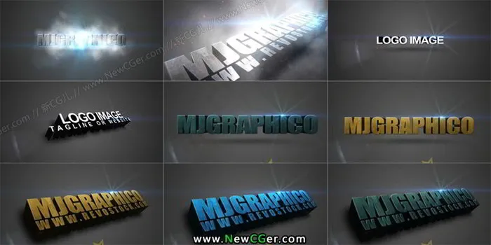 三维质感logo标志动画,含音频