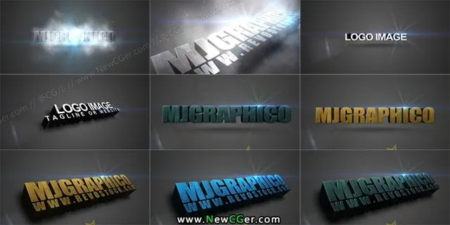 三维质感logo标志动画,含音频