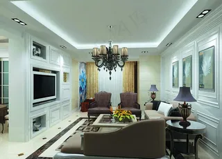 简欧客厅效果图