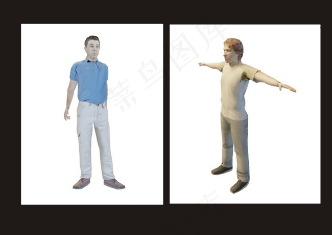 金发男人3d模型