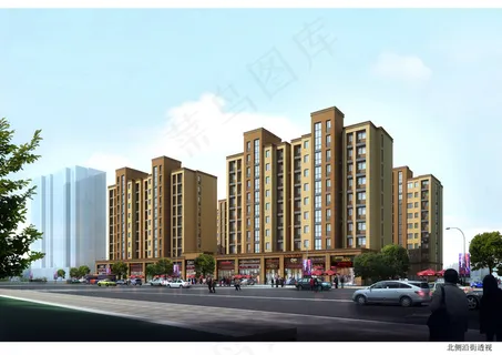 房地产卫星村效果图图片