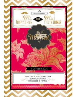 婚礼请柬花卉背景图片