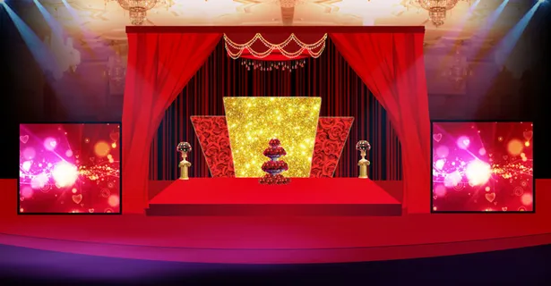 红金色婚礼背景