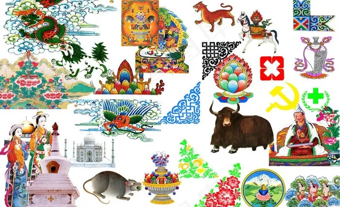 民族图案图片psd模版下载