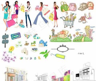 卡通设计元素PSD源文件