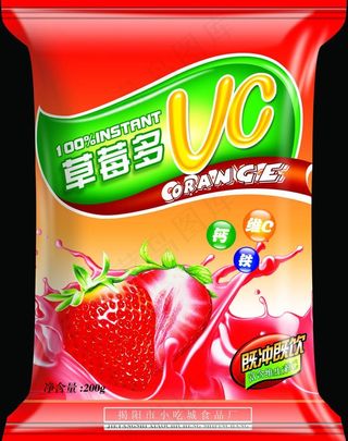草莓包装袋图片