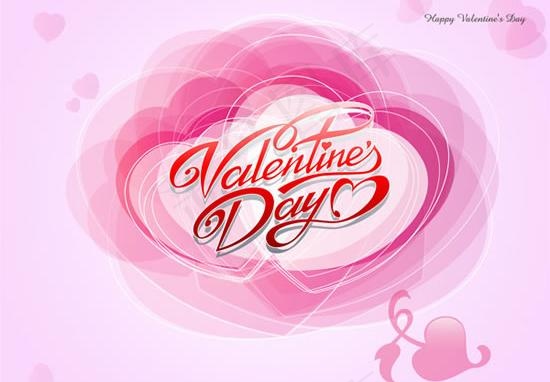 心形叠加情人节背景PSD素材