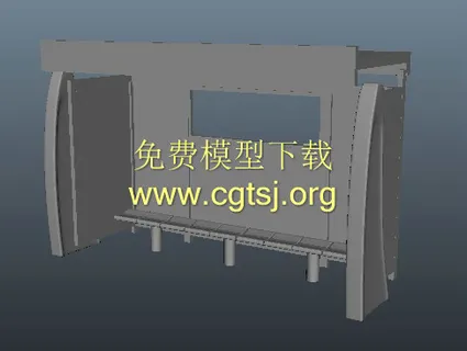 候车亭游戏模型