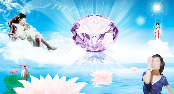 天上人间图片(5906X3543(DPI:300))psd模版下载