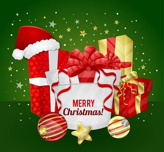 圣诞礼物的圣诞背景