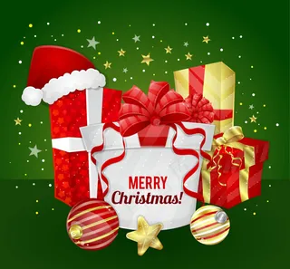 圣诞礼物的圣诞背景