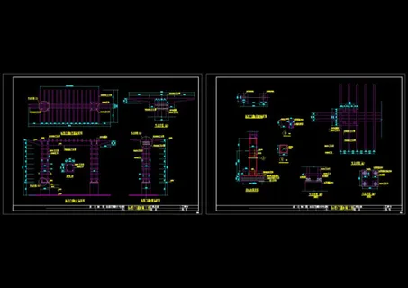 花架式门道施工大样图