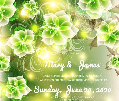 精美花纹花卉背景矢量素材三