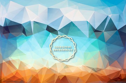 闪亮的几何形浮雕背景矢量04