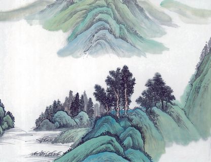 彩墨山水画