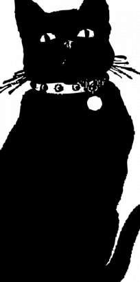 黑猫剪影矢量