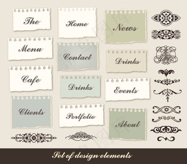 纸张撕痕02——矢量素材