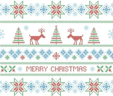 刺绣圣诞花纹图片
