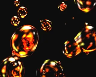 上浮的金色油滴素材下载