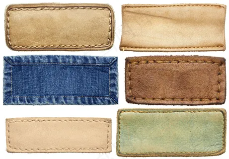 牛仔裤与皮革标签