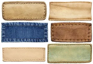 牛仔裤与皮革标签