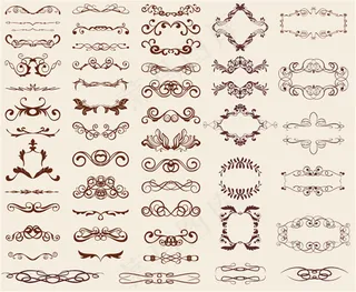 简洁花纹装饰矢量素材