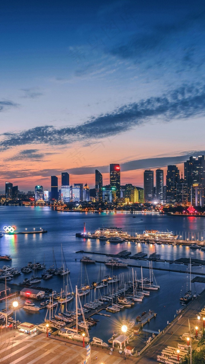 现代城市夜景高清摄影图片