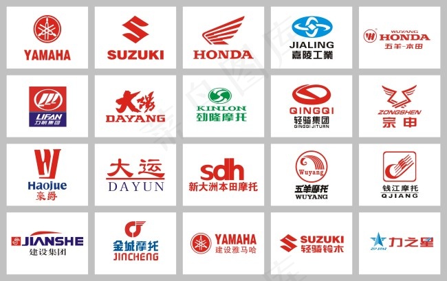 摩托车LOGO矢量图cdr矢量模版下载