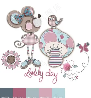 卡通动物矢量素材图片