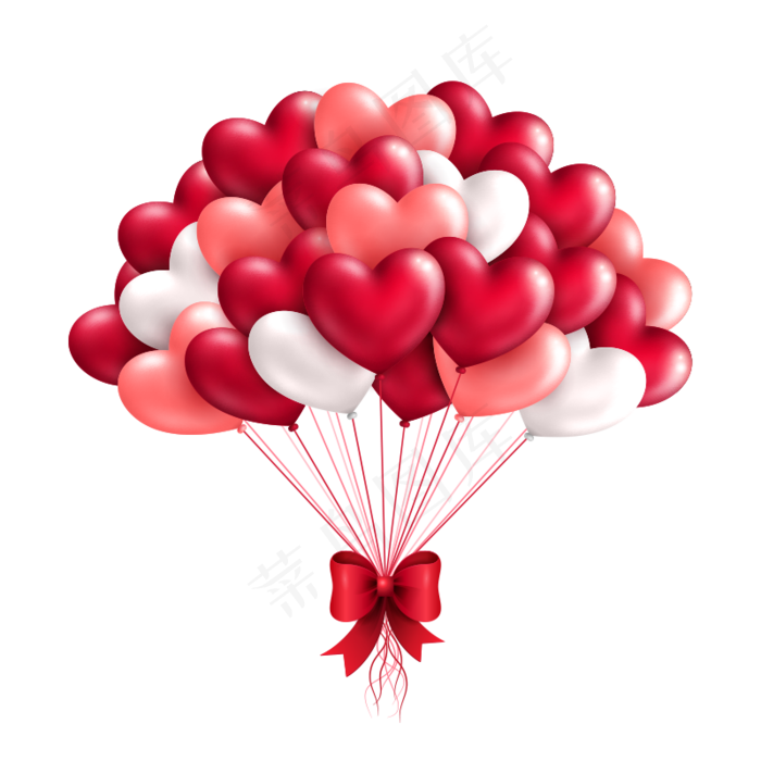 节日元素气球爱心气球png素材