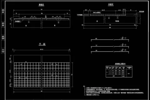 行车道桥面铺装配筋图cad图纸