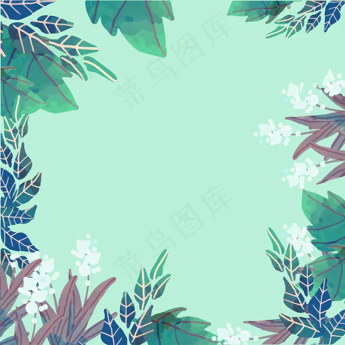 植物叶子边框