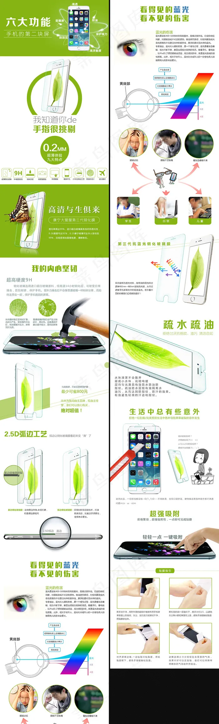 淘宝手机贴膜详情页描述PSD模板