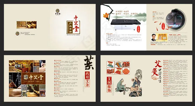 中艾堂宣传画册cdr矢量模版下载